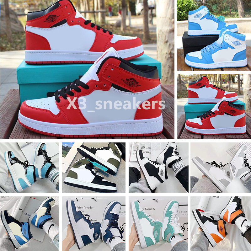 

men women basketball shoes 1s high 1 Electro Orange UNC Shadow 2.0 Hyper Royal Chicago Dark Mocha Game Royals mens sports sneakers designer trainers 36-48 big size 14 X41, Color 38