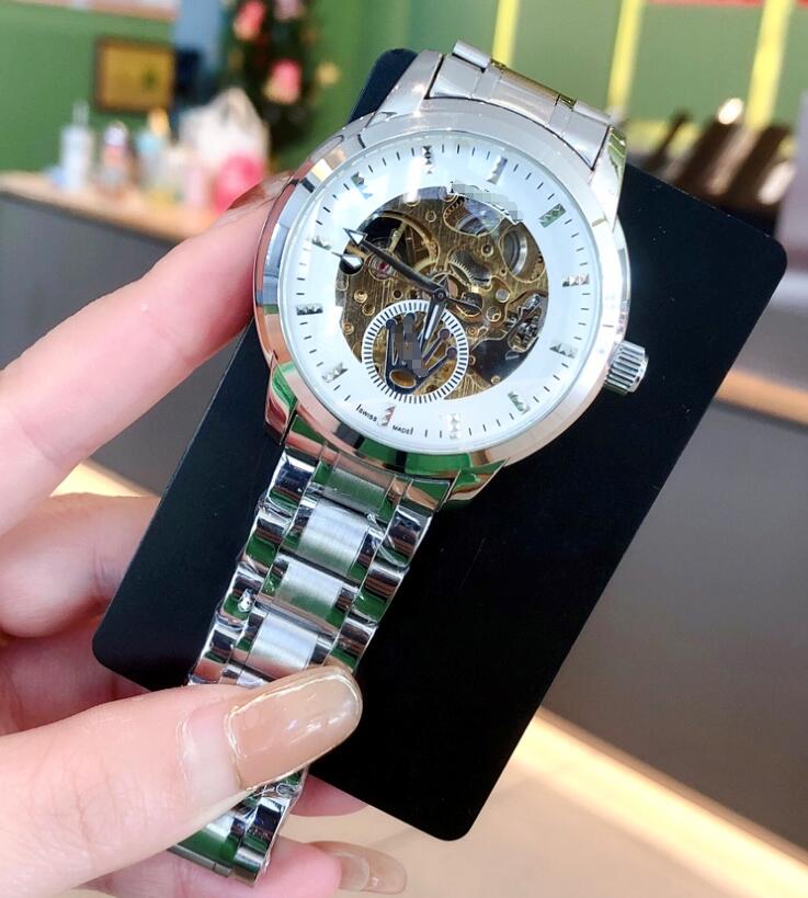 

watch 2022 men watch automatic mechanical hollow Cut-out watches classic style 42mm full stainless steel 5 ATM waterproof sapphire super luminous U1, 10