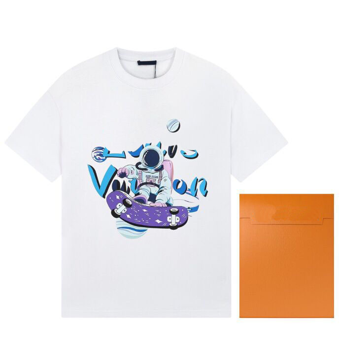 

2023SS man high street T shirt cotton short-sleeved fashion men and women short T-shirt couple models men and women cotton crewneck printed short sleeve w333, White