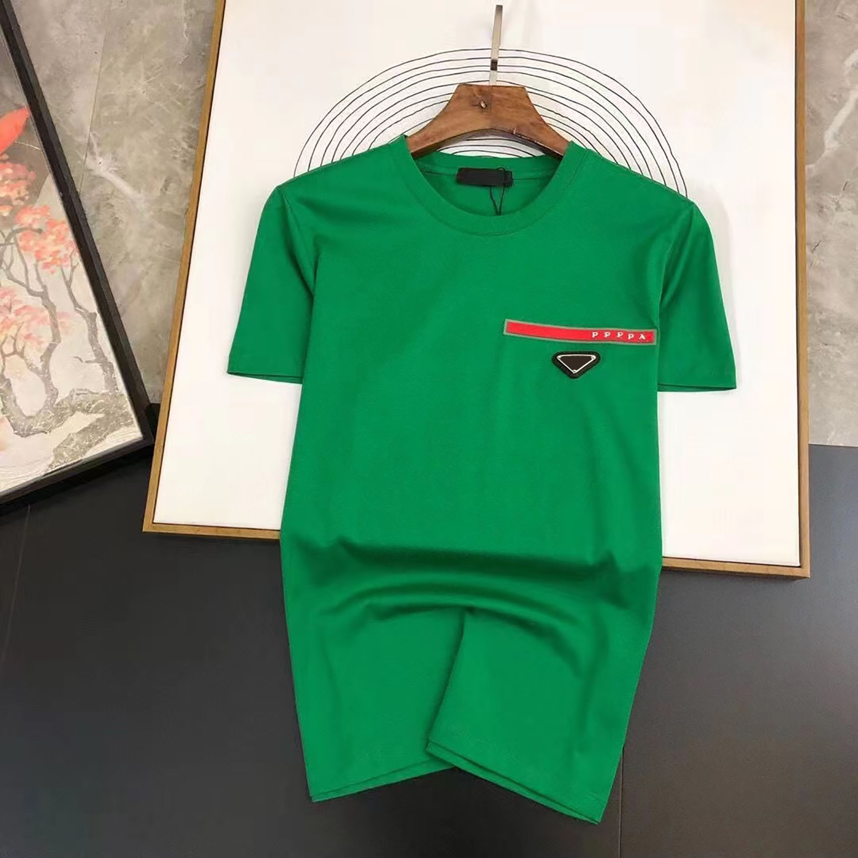 

Luxury designer brand T-shirt sport t shirt organic cotton fabric clothing fashion simple shortsleeved spring and summer tide Men's and women's T-shirt