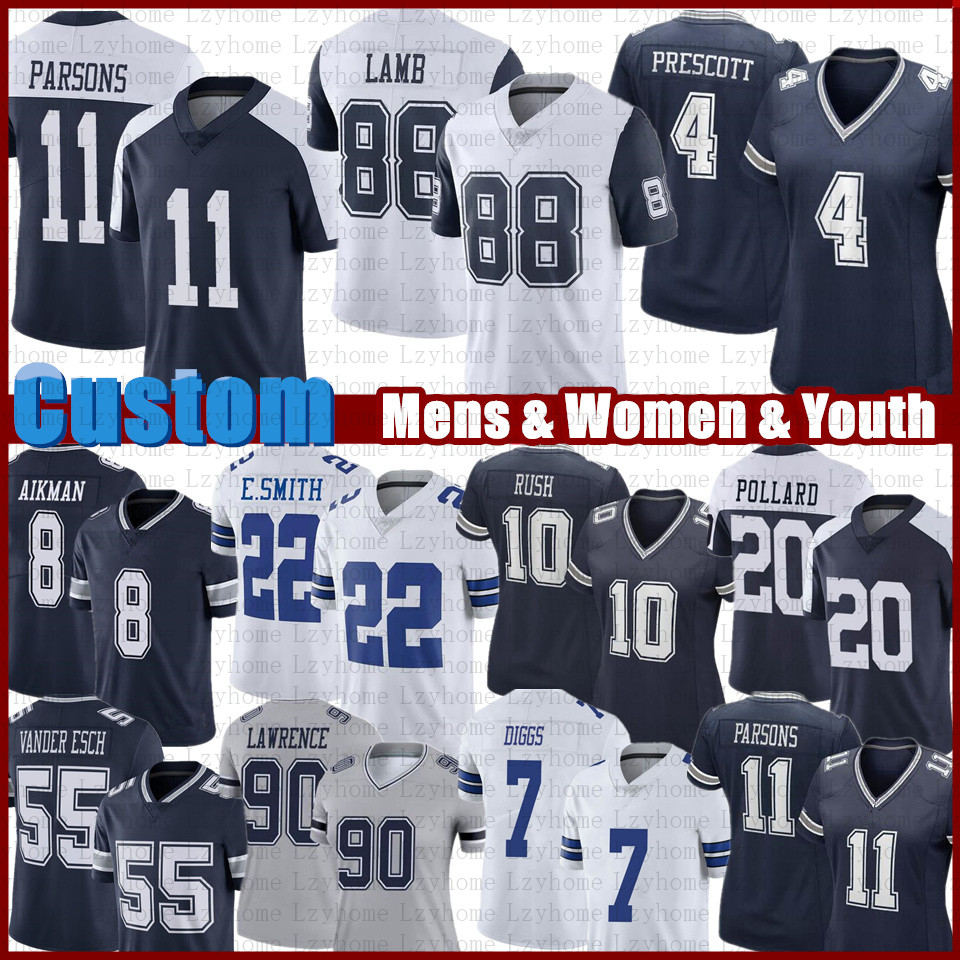 

Micah Parsons 88 CeeDee Lamb Custom Football Jersey Dak Prescott Trevon Diggs Tony Pollard Demarcus Lawrence Cowboyes Brandin Cooks Stephon Gilmore Tony Romo Smith, Mens