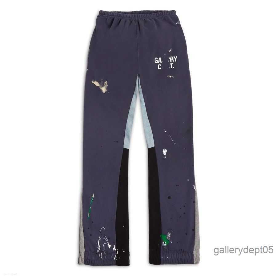 

Men' Pants Galleries Dept Designer Sweatpants Sports Painted Flare Pant2, Purple orchid /7216b