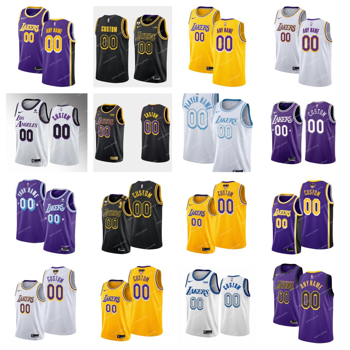 

Custom Los Angeles''Lakers''Men Jersey Women Youth #00 Any Name Any Number 75th 2022 Edition Stitched''NBA''Basketball Jerseys, #7