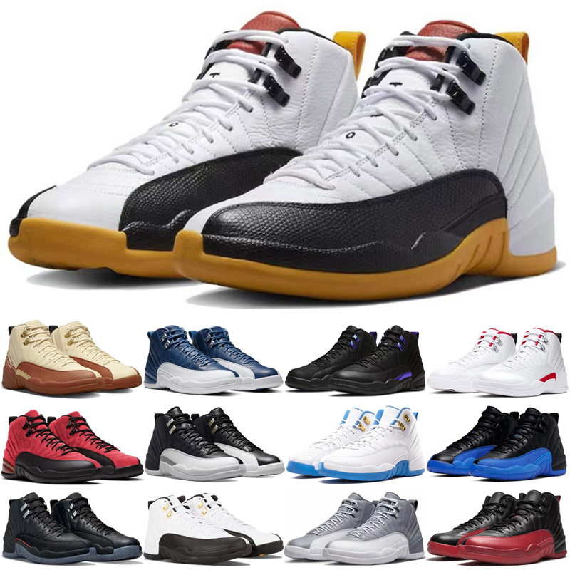 

Jumpman 12 Mens Basketball Shoes 12s Retro Stealth UNC Blue Black Taxi Hyper Royal Playoffs Royalty Reverse Flu Game Utility Twist Royal Men Trainers Sports Sneakers, 10