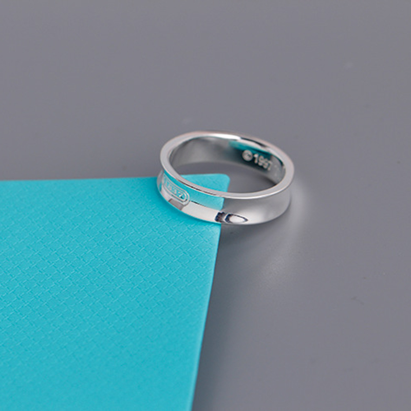 

Designer tiff band ring 925 Sterling Silver Diamond Ring Solitaire Simple Round Thin Band Rings finger for Women men couple Element jewelry Return Love rings promise
