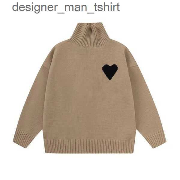 

Fashion Designers High Collar Amis Paris Sweater Man Woman Turtleneck Sweaters Luxury Brands Cardigan Knit o Neck Womens Long Sleeve Clothes Amies 5DC25