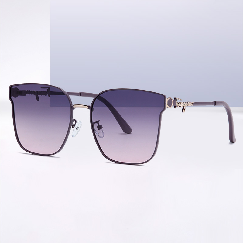 

Two-color polarized sunglasses women's big LOGO sun glasses top quality sunshade sunscreen 2023 new progressive color sunglasses