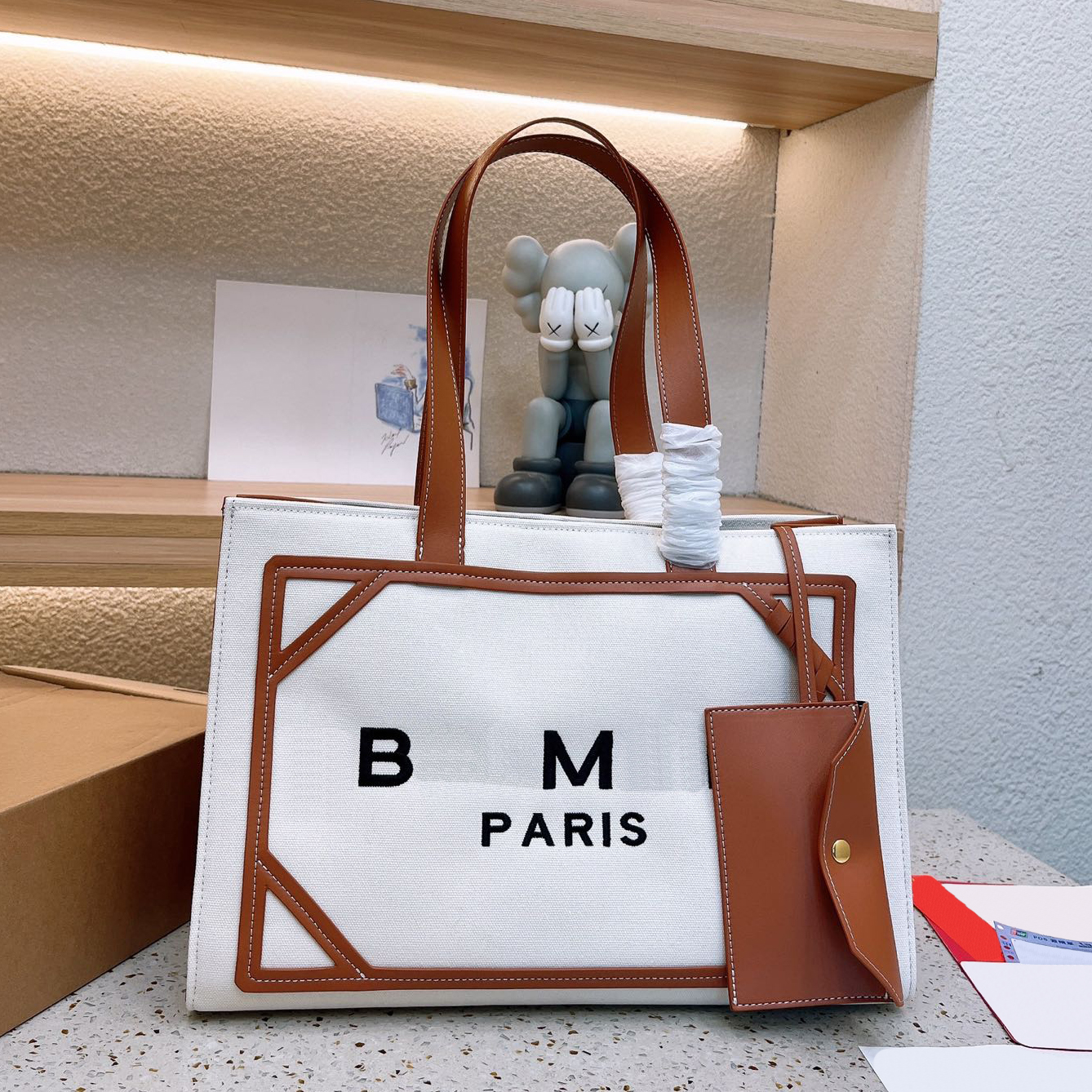 tote bag designer bag tote bags Canvas handbag women fashion shoulder shopping bags brown flower handbags with dust bag