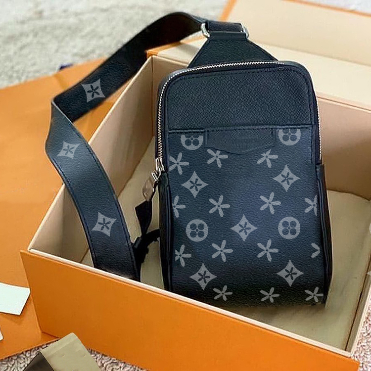 

M30741 Man outdoor Slingbag embossing Shoulder bags Womens mens Black flower luxury Waist Bags designer tote purse cross body handbag classic Leather clutch bag, Mon0gram