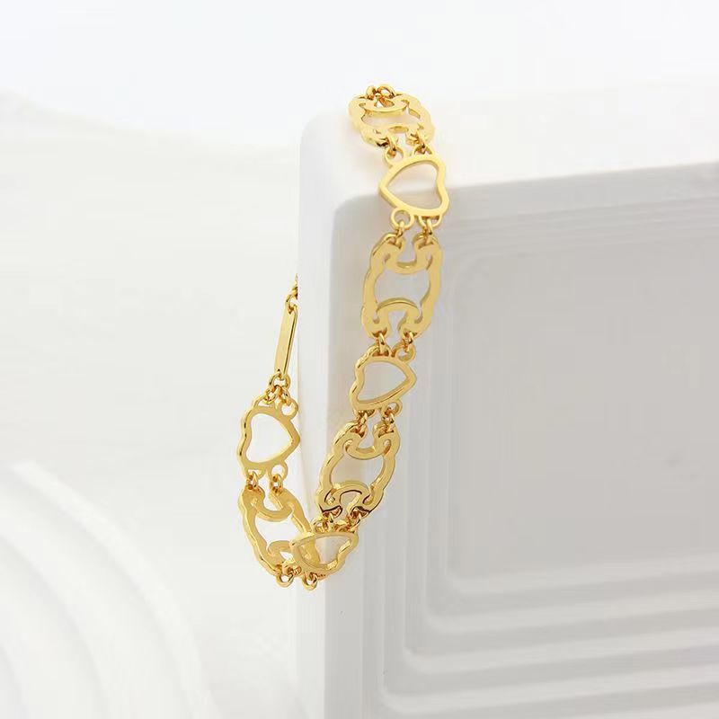 

Designer love bracelet 19cm with Logo Official Size 18K Gold tennis bracelet for women Never Fade