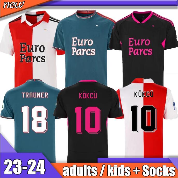 

FEYENOORDS 22 23 KOKCU HET Soccer Jerseys Home away Third LEGIOEN Q. TIMBER Gimenez TRAUNER 2023 football shirt men kids, 22-23 home
