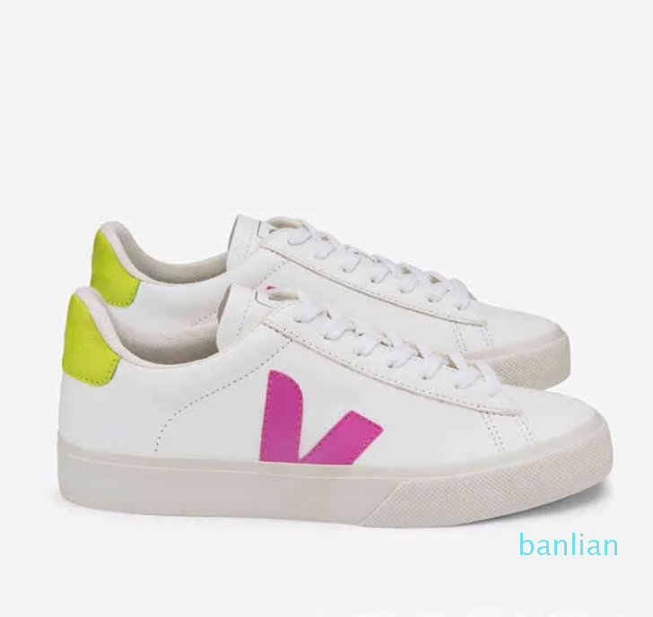 

Casual Shoes French Veja It Net Red and White Shoes Leather Women's Leisure Lace Up Flat Bottom V-shaped Board Shoes Official Website Lovers 5fwd, Black tail green v new
