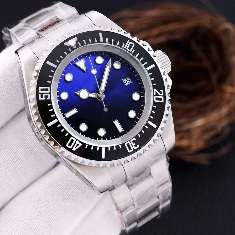 

44MM D-Blue Ceramic Bezel Dweller SEA Watches Sapphire Cystal Stainless Steel With Glide Lock Clasp Automatic Mechanical diving Luminous master Deep Ceramic Watch, Gw01