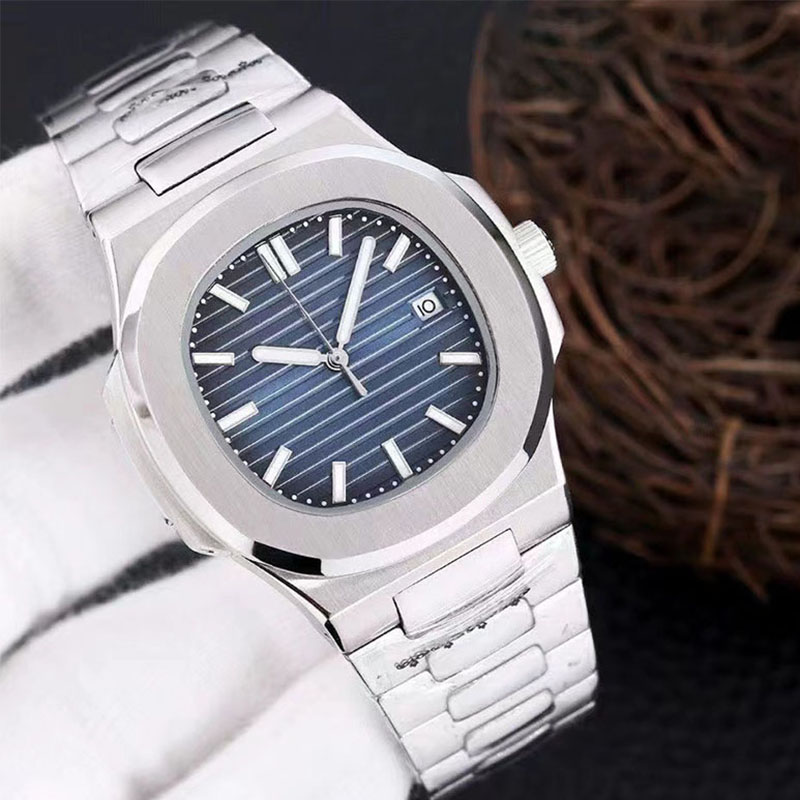 

Nautilus PP Classic watch Male ClocksTransparent Back Engraved Automatic Mechanical Calendar Stainless Steel Luminous Waterproof Luxury Brand Mens Watches, Pp03
