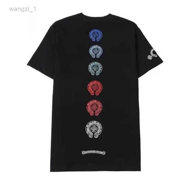 

ens t Shirts Fashion Brand Crew Neck Short Sleeves Tops Tees Ch Men Women Luxury Sweater Casual Horseshoe Sanskrit Cross Print Tshirt 9 Ow1n