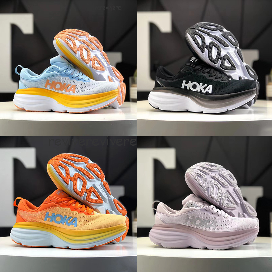 

Hoka Bondi 8 Clifton Athletic Shoes Runner Hokas Carbon x2 Triple Black White Light Blue Outdoor Sports Designer Trainers Lifestyle Shock Absorption, 5(40-45)