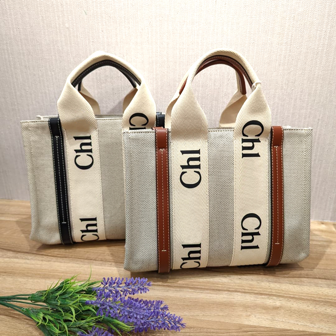 

Fashion woody bag Womens mens Luxury Designer letters top handle canvas leather Shoulder clutch small medium Beach shopping bag pochette handbag travel Wallet hobo