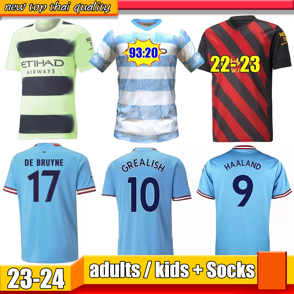 

22 23 Haaland BERNARDO GREALISH SOCCER JERSEYS Agueroooo ALVAREZ MANS CITIES DE BRUYNE FODEN MAHREZ RODRIGO 2022 2023 football shirts maillots de football Player, 07