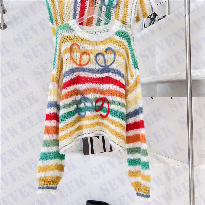 

Colorful Knits Sweaters Pullover Tops For Women Hollow Breathable Ladies Sweatshirts Design Fashion Sweater Top