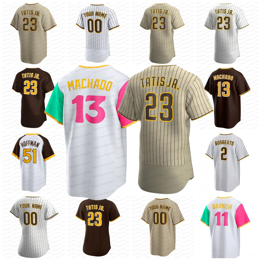 

Stitched Custom 23 Fernando Tatis Jr. Jersey 13 Manny Machado Baseball Jerseys 22 Juan Soto 9 Jake Cronenworth 19 Tony Gwynn 2 Bogaerts Lamet Jerseys S-4XL, Men flexbase