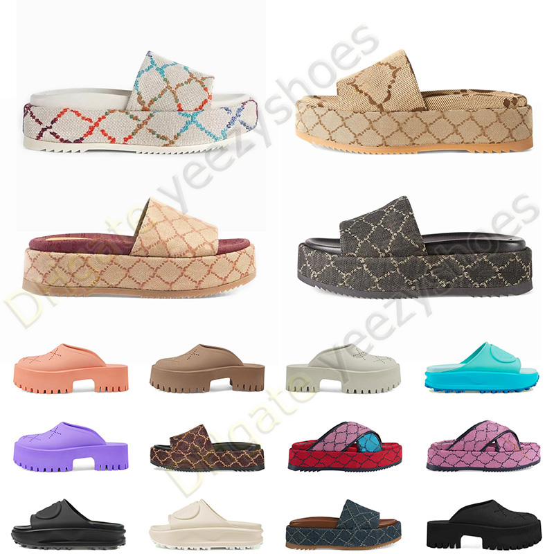 

Fashion G Mens Womens Sandals Waterproof Slippers Slide Flat High Heels Flip Flops Embroidered Platform Rubber Sandal Leather Shoal summer Beach Shoes 35-45, 7 (5)