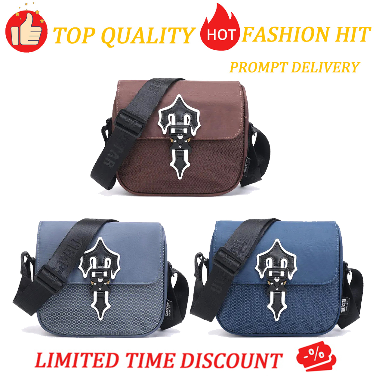 

Luxury Designer Men's womens Trapstar messenger cool Shoulder Bag Trapstars IRONGATE COBRA T Crossbodyhandbag mini flap Rapper Nylon RUCKSACK Oxford clutch Bags, Ight haze blue