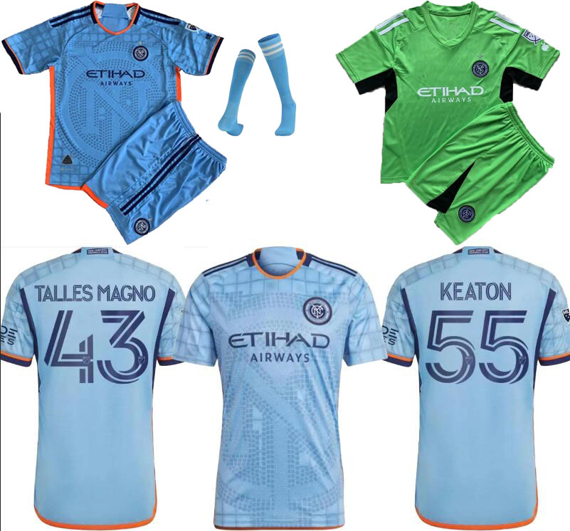 

mls New York City FC soccer jerseys home away NYCFC 23 24 THIAGO MORALEZ Talles Magno Keatonn football shirts TOP, Blue
