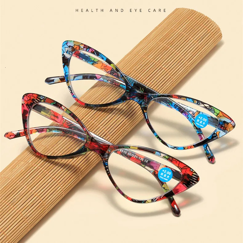Sunglasses Frames Fashion Women Cat Eye Reading glasses Men Presbyopic Anti blue light Eyewear 231101