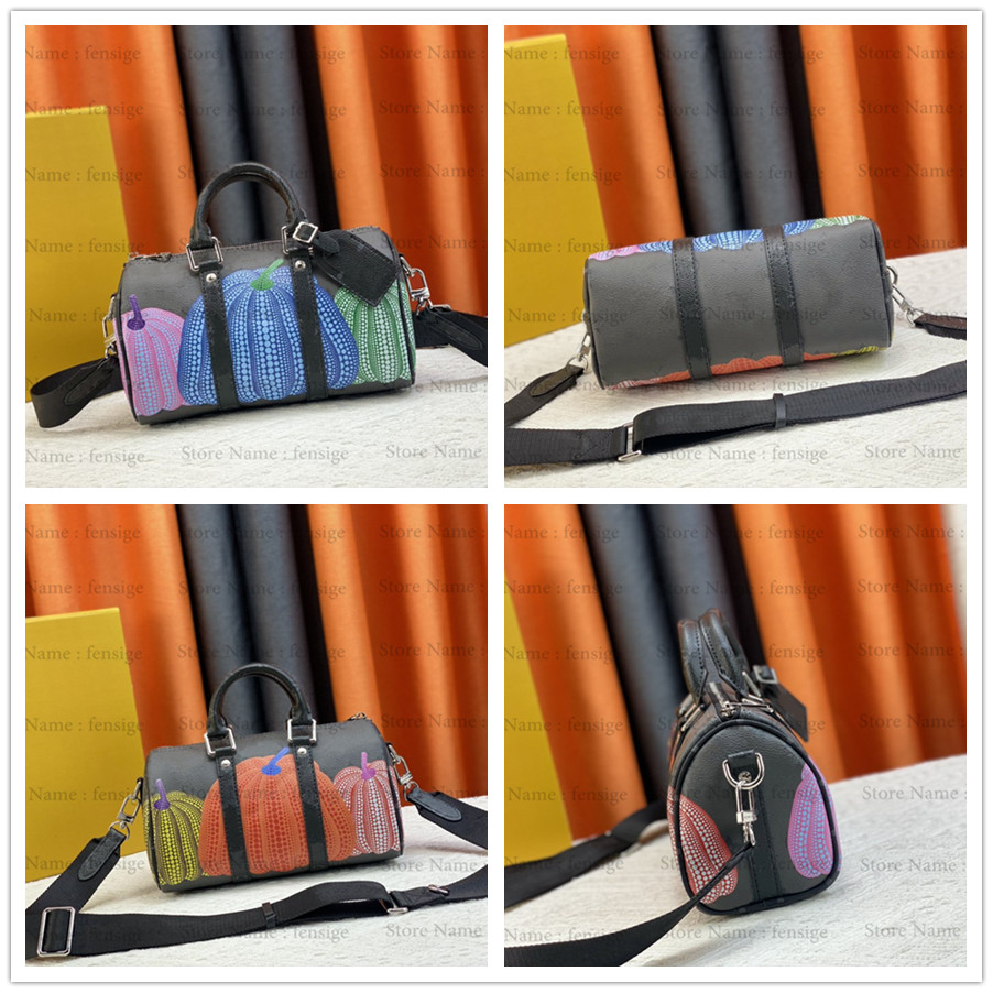 

Keepall Yayoi Kusama Nano XS Handbag Rubber Bags Designer Pillow CrossBody Bag Monograms Leather Luxury Shoulder Bags M46437
