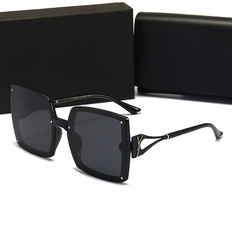 

Designer Sunglasses Classic Eyeglasses Goggle Outdoor Beach Sun Glasses For Man Woman square frame Side Letter ysl