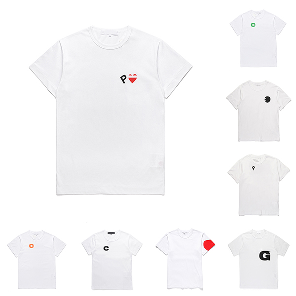 

Play Classic Small Red Heart mens t shirt CDG Brand Designer shirts men Commes Casual tshirt Free Transportation shirts mens, C015 -- grey