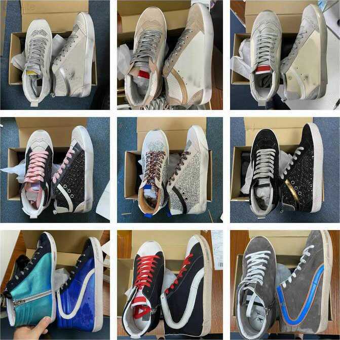 

Shoes 2023 Designer sandal Fashion Mid Slide star high top Women luxury Trainers Sequin Sneakers s s ZKI goldenity gooseity 24L0, Multi