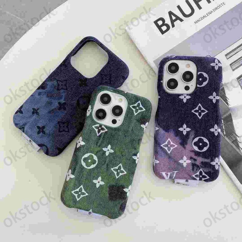 

Luxury designer phone cases for iphone 14 pro max case 14 plus 13 12 mini 11 XR XS XSMax Classic Letter Fashion Brand Denim Phones Cases thin case okstock, Lvpc01-5