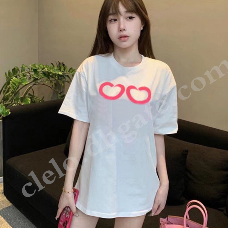

Top-seller Fashion Embroidery Women' T-Shirt with Logo Letter Round Neck Short Sleeve T Shirt Black and White SML