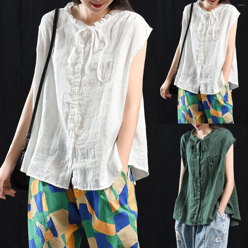 

Women's Blouses Solid Color Fashion Sleeveless Lace Up Casual Shirt Oversized Turtleneck Women Petite Short Sleeve Yoga Shirts, Green