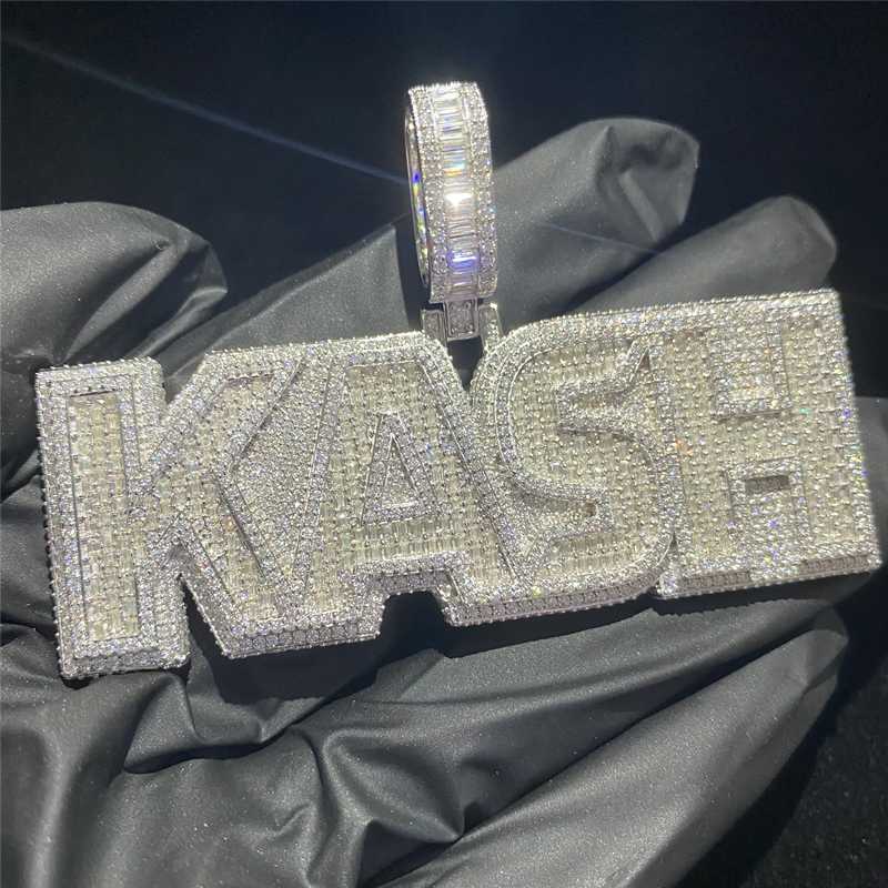 

Jewelry Factory Moissanite Pendent Handle Vvs Moissanite Letter Iced Out Diamond Pendant Custom Hip Hop Pendant