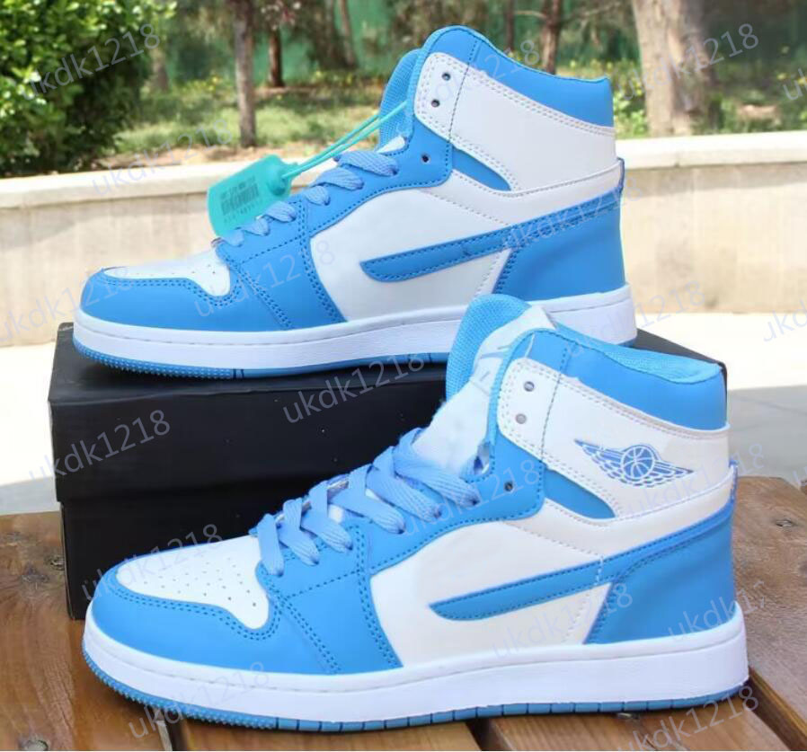 

Basketball Shoes Air Jumpman 1 Mid UNC University Blue high runing Sports Sneakers Casual Shoes BQ6472-141