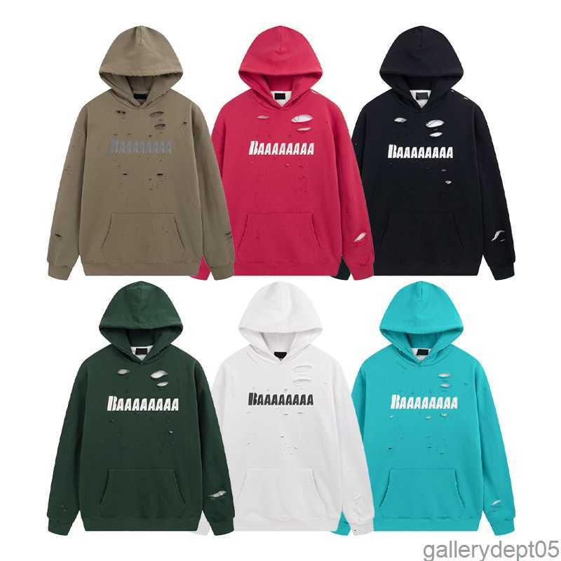 

designer hoodie sweatshirt mens women art tattered plush interior two-piece sweater hoodies clothing print pullover winter sweatshirt7VOB8L4W