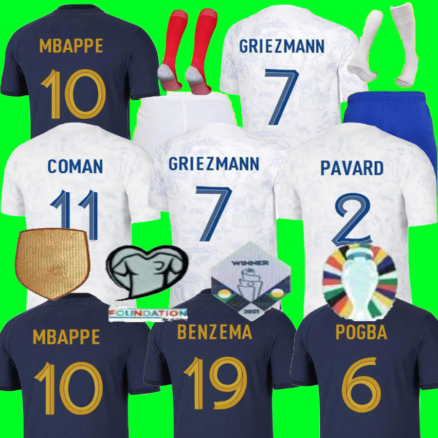 

maillot france 2022 Soccer Jerseys FRENCH BENZEMA MBAPPE GRIEZMANN POGBA 22 23 Francia Men Kids KIMPEMBE FEKIR maillot women shirt hommes Kante jerseys, 2022 home kids 16-28 size