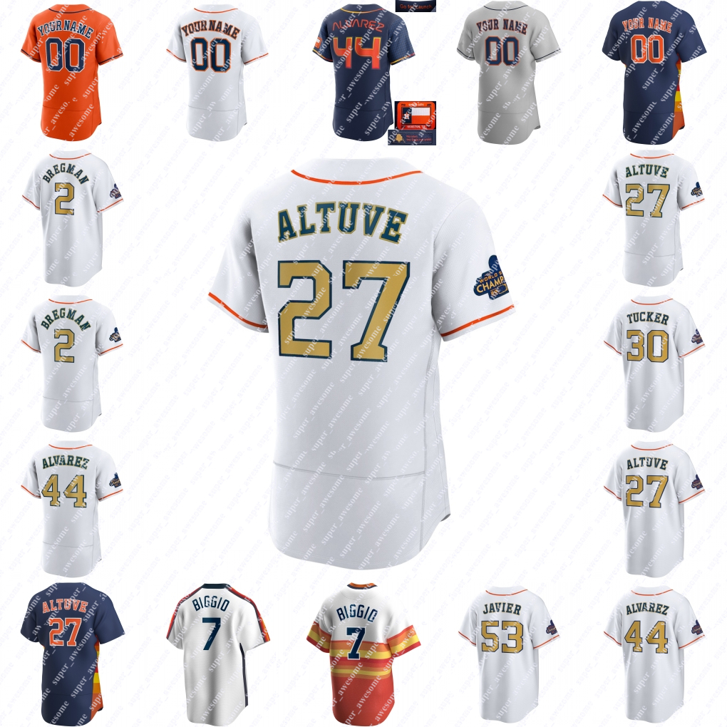 

Corey Julks Baseball Jersey Jake Meyers Michael Brantley David Hensley Mauricio Dubon Martin Maldonado Yainer Diaz Lance McCullers Jr. Jose Urquidy Ryan Pressly, Women white 2023 gold