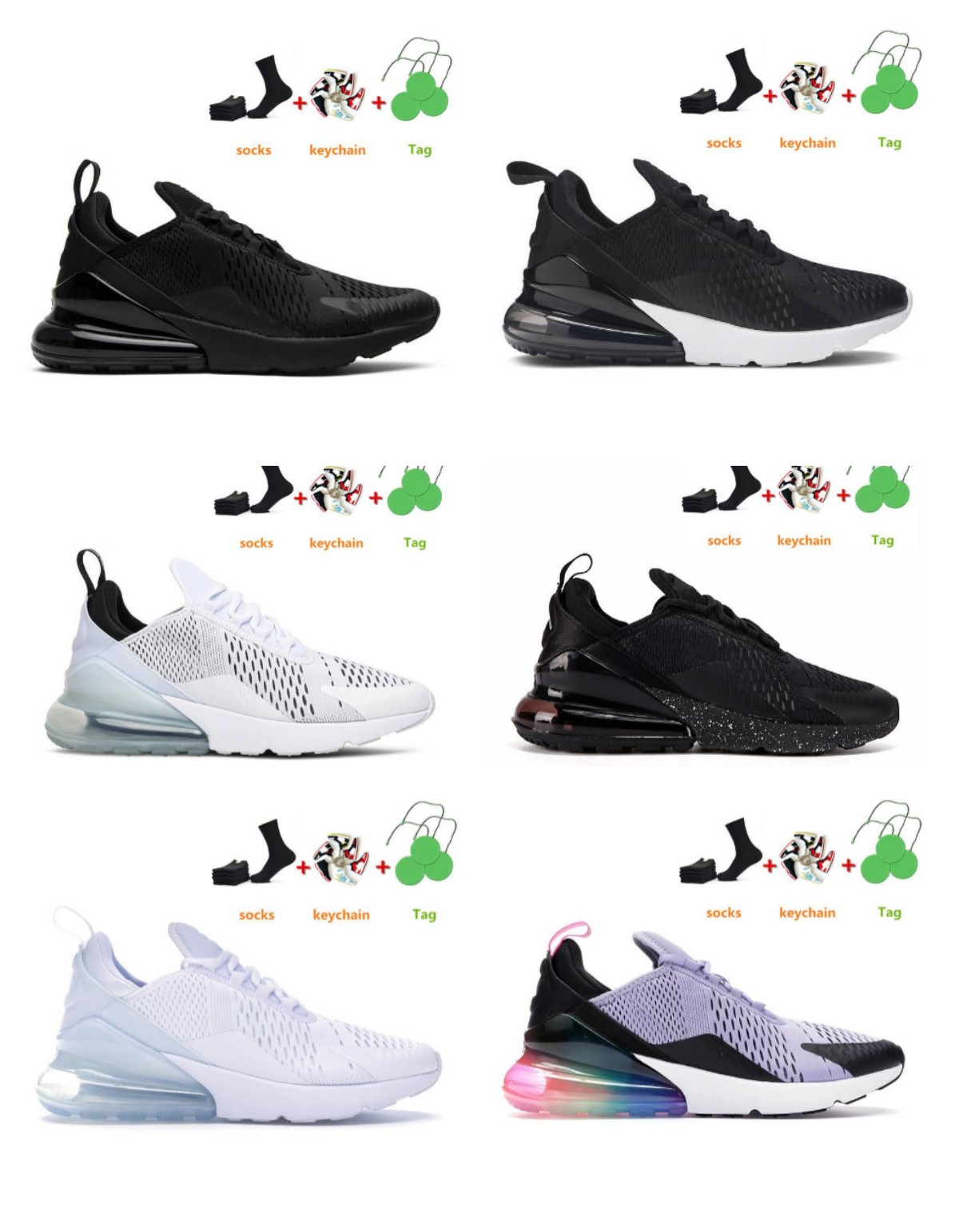 

270s mens running shoes black volt Summit white oreo cactus Barely Rose tea Berry Coral Stardust womens sports trainers comfortable outdoor, Color 20
