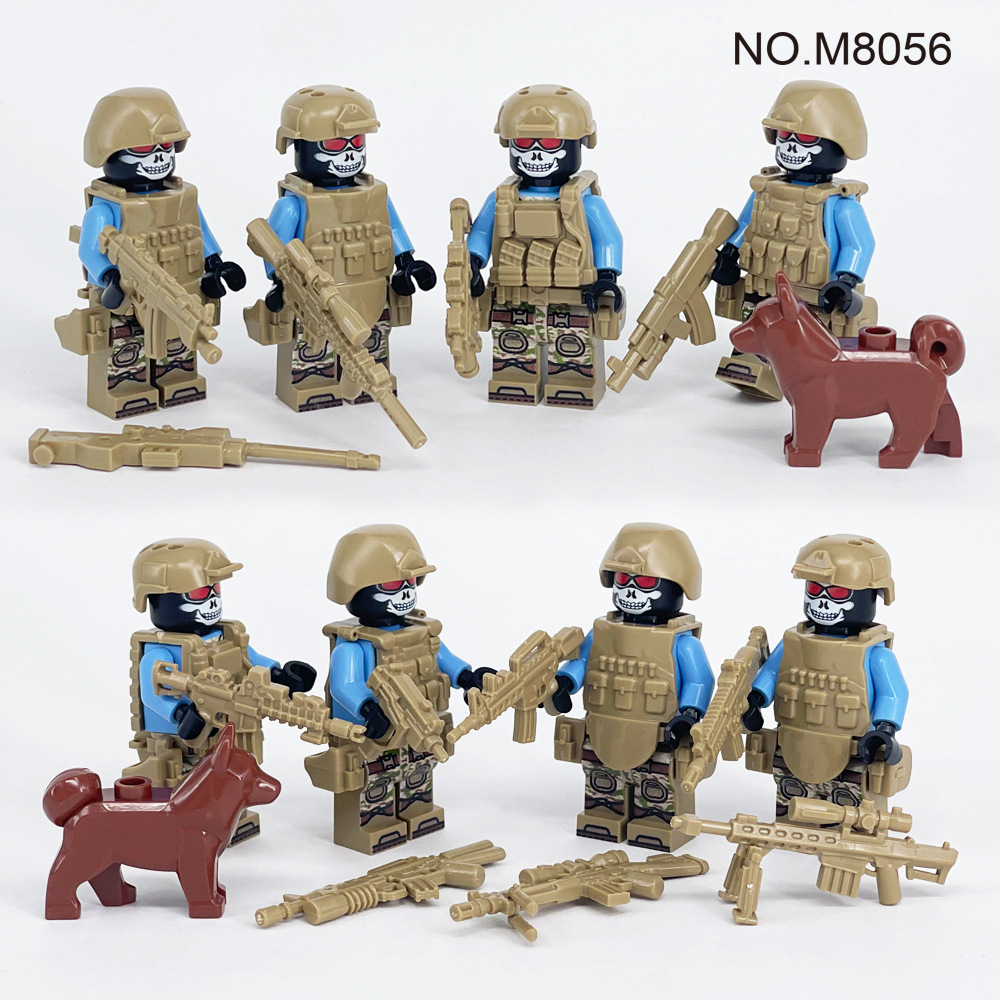 

M8056 Plastic Building Blocks Military Special Force Army Soldier Minifigs Mini Action Figure Toy