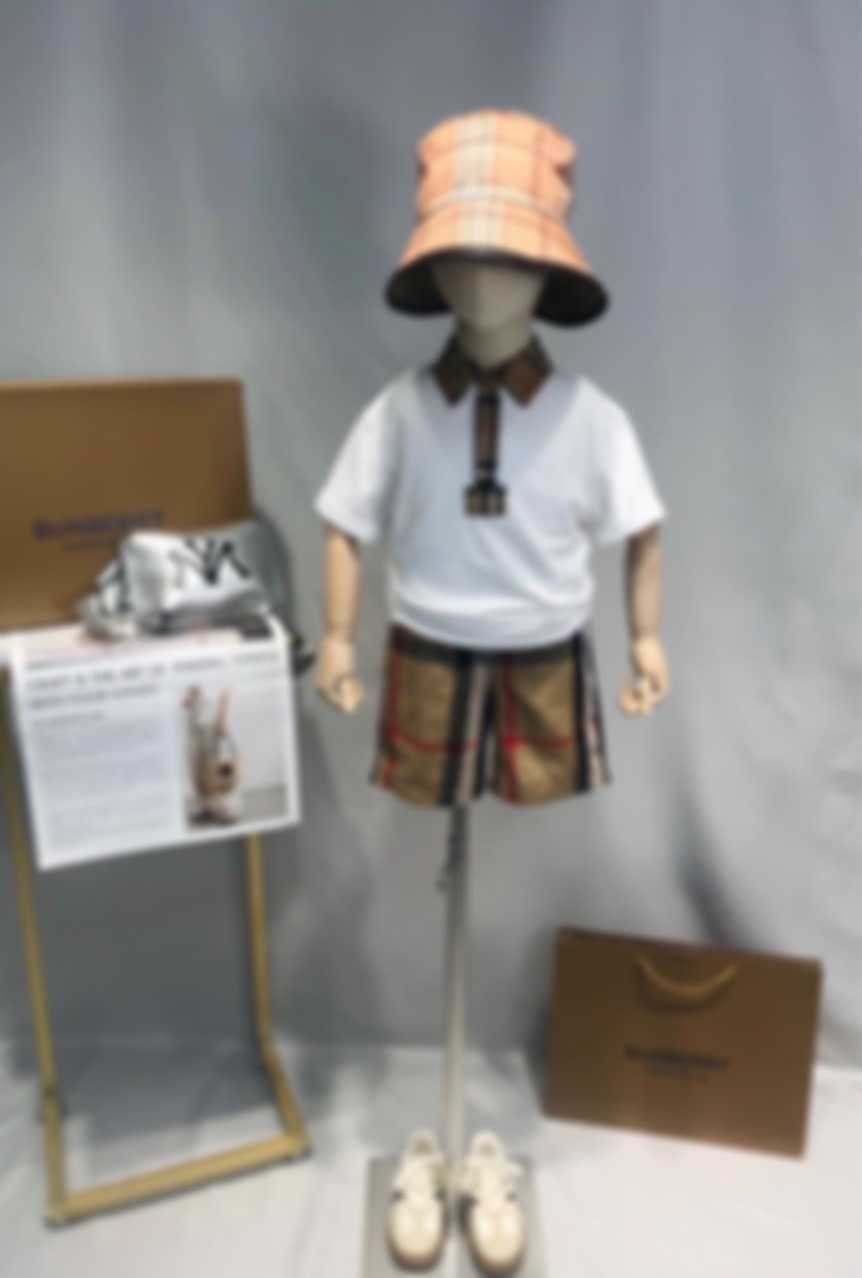 

23ss baby set kids sets kid designer t shirt shorts suit Boys summer suit new girls fashion short-sleeved T-shirt baby Korean handsome clothes Kids clothes, White2