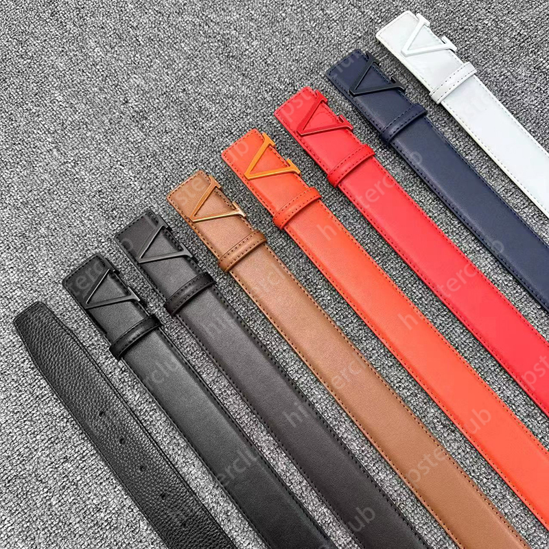 Belt for Women Genuine Leather 3.8cm Width High Quality Men Designer Belts V Buckle cnosme Womens Waistband Cintura Ceintures With box-image-917220169