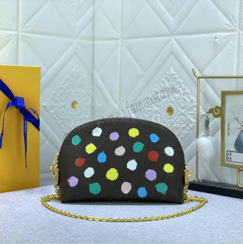 

Cosmetic Bags X YK Multicolor Paint Dots Petite Malle Designer Womens Luxury Cross Body Yayoi Kusama Shoulder Handbag Chains Bags Cosmetic Bag M47353 dhgate, 01