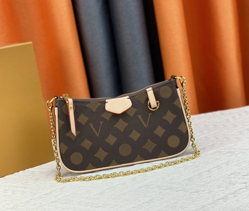 

Designer womens shoulder bag luxury Easy Pouch On Strap handbags embossed flower letter Empreinte leather mini chain makeup bags ladies fashion purses clutch #349, 80349#embossed monogrames