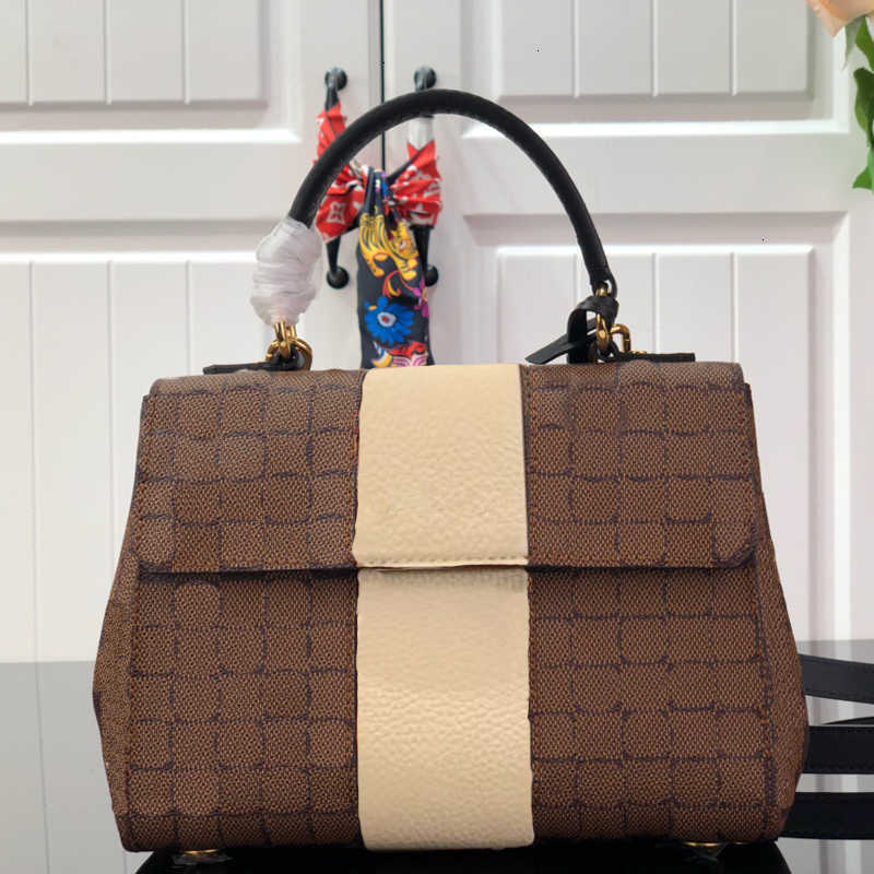 

10A Wallets Bond Street Bags women leather canvas fashion Minimalist luxury N41071 tag Single handle handbags Shoulderbag Crossbody B2 O32O, Red