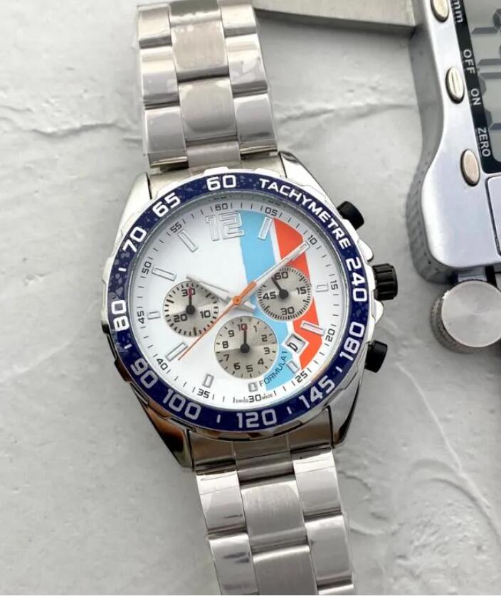 

New Fashion Wrist Watches Men All Dial Automatic Quartz wristwatches High Quality tag heuerity Luxury Brand Chronograph Clock stainless steel Belt Mens Watch SD438