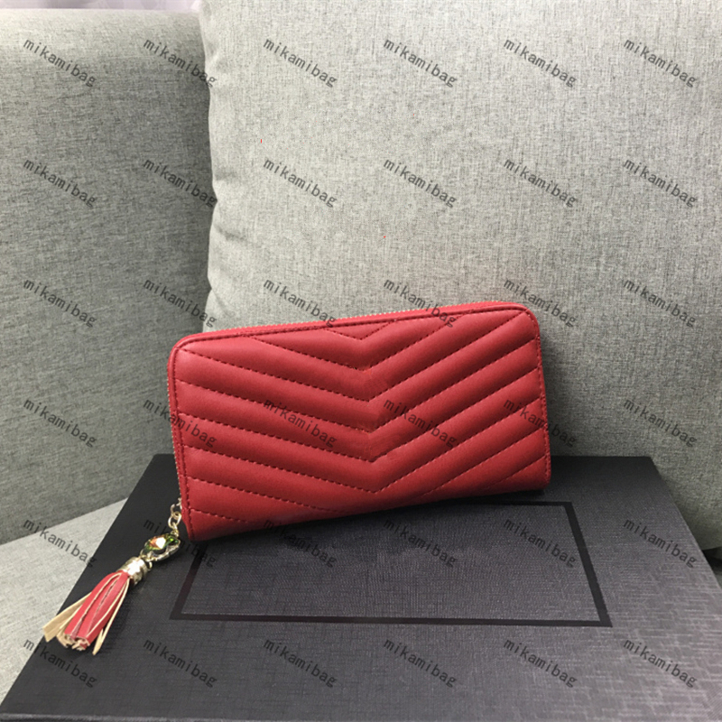 Women men Clutch Wallet Quality Fold Wallets Ladies Long Classical Purse Luxurys Pu Leather Bag Credit Cards Slots With Box