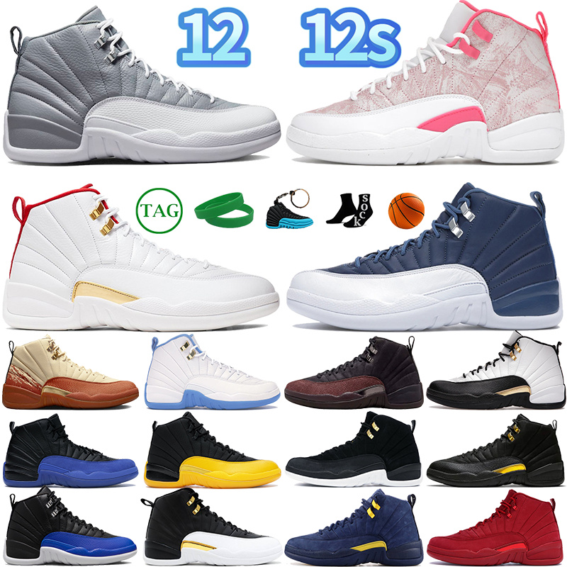 

Jumpman 12s Basketball Shoes Designer Men Shoe 12 Mens Breathable Sports Sneakers Golf Stealth Fiba Indigo Black Game Royal University Blue Fashion Trendy Trainers, #34- low easter 2021